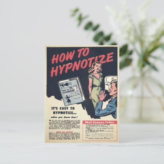  hypnotisadvertentie briefkaart (Staand voorkant)