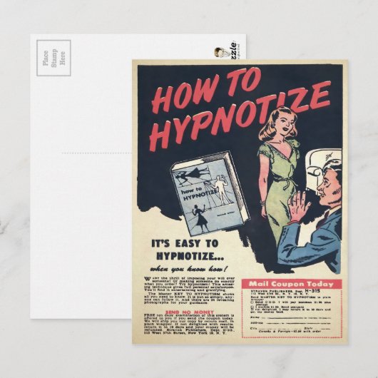  hypnotisadvertentie briefkaart (Voorkant / Achterkant)