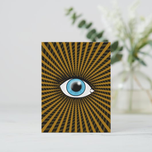 Hypnotisch blauw oog briefkaart (Staand voorkant)