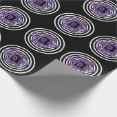 Hypnotisch inpakpapier met psychedelische cirkels (Hoek)