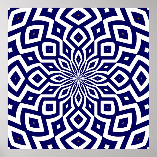 Hypnotisch kronkelpatroon poster (Voorkant)
