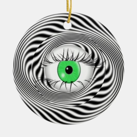 HYPNOTISCH OOG - HYPNOTISEUR KERAMISCH ORNAMENT (Voorkant)
