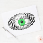 HYPNOTISCH OOG - HYPNOTIST OVALE STICKER (Envelop)