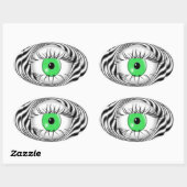HYPNOTISCH OOG - HYPNOTIST OVALE STICKER (Vel)