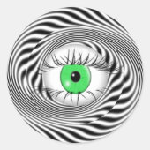 HYPNOTISCH OOG - HYPNOTIST RONDE STICKER (Voorkant)