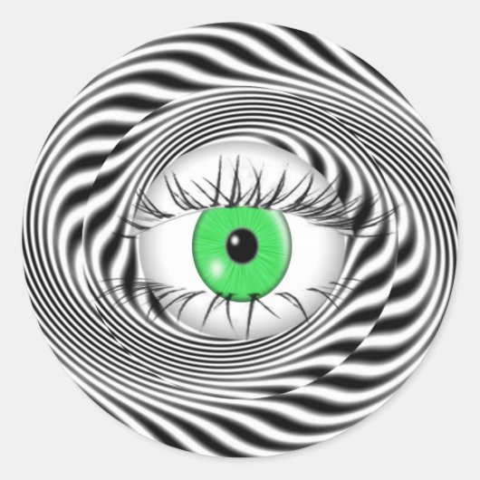 HYPNOTISCH OOG - HYPNOTIST RONDE STICKER (Voorkant)