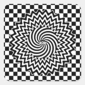 Hypnotisch oog vierkante sticker (Voorkant)