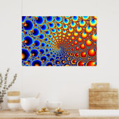 Hypnotisch portaal - Fractal Poster (Keuken)