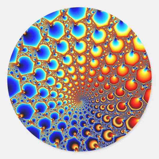 Hypnotisch portaal - Fractal Ronde Sticker (Voorkant)
