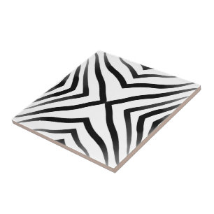 Hypnotisch puntige zebra strepenpatroon  tegeltje