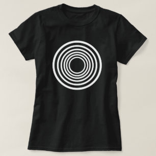 Hypnotisch t shirt met psychedelische ronde cirkel