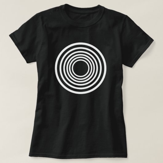 Hypnotisch t shirt met psychedelische ronde cirkel (Design voorkant)