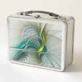 Hypnotische Abstracte Golden Turquoise Blauwgroen (Voorkant)