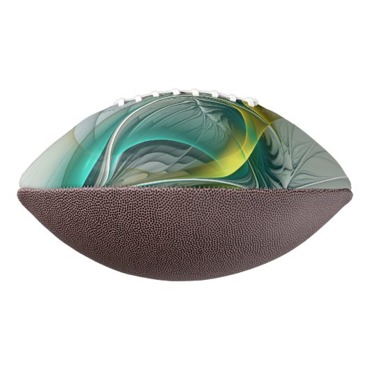 Hypnotische Abstracte Golden Turquoise Blauwgroen  American Football (Gedraaid 90)