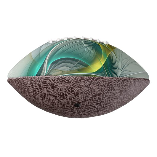 Hypnotische Abstracte Golden Turquoise Blauwgroen American Football (Gedraaid 270)