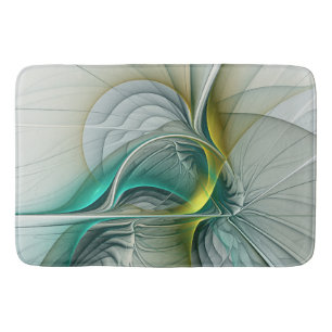Hypnotische Abstracte Golden Turquoise Blauwgroen Badmat