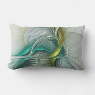 Hypnotische Abstracte Golden Turquoise Blauwgroen Buitenkussen