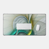 Hypnotische Abstracte Golden Turquoise Blauwgroen  Bureaumat (Keyboard & Muis)