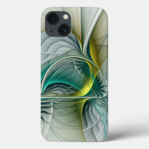 Hypnotische Abstracte Golden Turquoise Blauwgroen Case-Mate iPhone Case