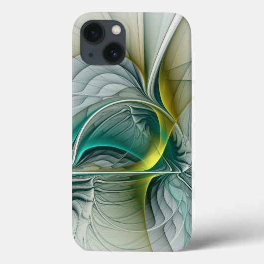 Hypnotische Abstracte Golden Turquoise Blauwgroen Case-Mate iPhone Case (Achterkant)