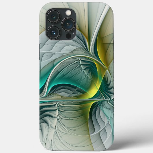 Hypnotische Abstracte Golden Turquoise Blauwgroen Case-Mate iPhone Case (Achterkant)