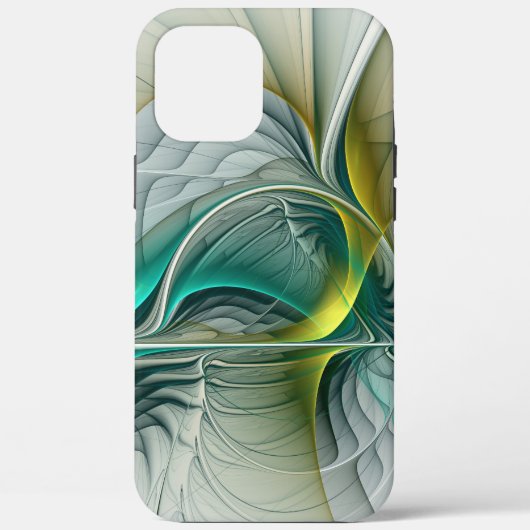 Hypnotische Abstracte Golden Turquoise Blauwgroen Case-Mate iPhone Case (Achterkant)