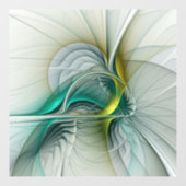 Hypnotische Abstracte Golden Turquoise Blauwgroen  Raamsticker (Vel)