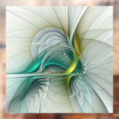 Hypnotische Abstracte Golden Turquoise Blauwgroen  Raamsticker (Vel 2)