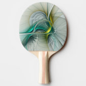 Hypnotische Abstracte Golden Turquoise Blauwgroen  Tafeltennisbatje (Achterkant)