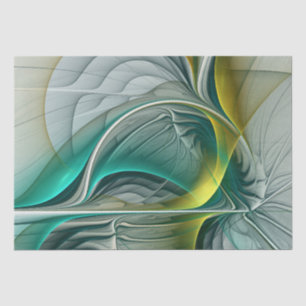 Hypnotische Abstracte Golden Turquoise Blauwgroen Tissuepapier
