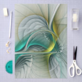 Hypnotische Abstracte Gouden Turquoise Teal Fracta Tissuepapier (Craft)
