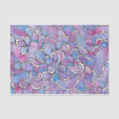 Hypnotische Abstracte handgetekende Paarse organis Tissuepapier (Voorkant)