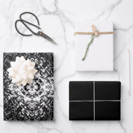 Hypnotische Abstracte zwart-wit moderne kunst Inpakpapier Vel