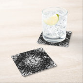 Hypnotische Abstracte zwart-wit moderne kunst Kartonnen Onderzetters (Insitu)