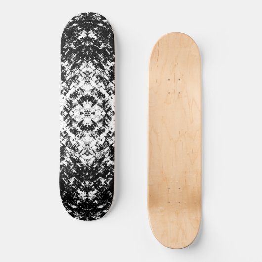 Hypnotische Abstracte zwart-wit moderne kunst Persoonlijk Skateboard (Voorkant)
