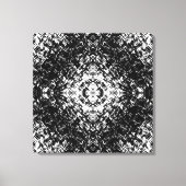 Hypnotische Abstracte Zwarte En Witte Moderne Kuns Canvas Afdruk (Voorkant)