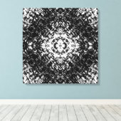 Hypnotische Abstracte Zwarte En Witte Moderne Kuns Canvas Afdruk (Insitu (Houten vloer))