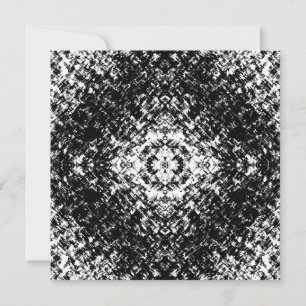 Hypnotische Abstracte Zwarte En Witte Moderne Kuns Kaart