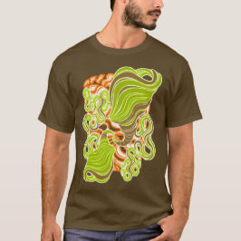 Hypnotische amorfe phantasmagoric moderne groovy t-shirt