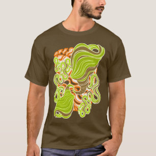 Hypnotische amorfe phantasmagoric moderne groovy t-shirt