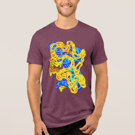 Hypnotische amorfe phantasmagoric moderne groovy Tri-Blend shirt