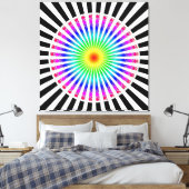 Hypnotische bloem opgerekt canvasprint canvas afdruk (Insitu (Slaapkamer))