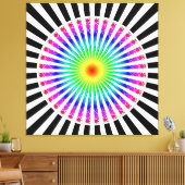 Hypnotische bloem opgerekt canvasprint canvas afdruk (Insitu (Woonkamer))