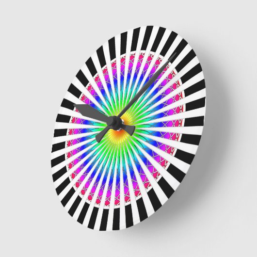 Hypnotische bloem ronde klok (Hoek)