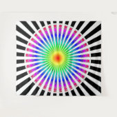 Hypnotische bloem wandkleed (Voorkant (horizontaal))