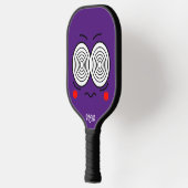 Hypnotische Cartoon Face Monogram Pickleball Paddl Pickleball Paddle (Links)