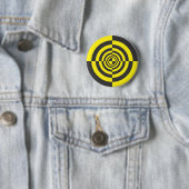 Hypnotische cirkels ronde button 5,7 cm (In situ)