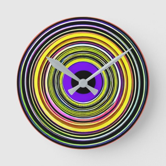 Hypnotische cirkels  ronde klok (Voorkant)
