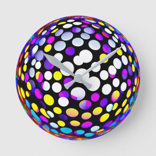 Hypnotische cirkels ronde klok (Voorkant)