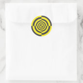 Hypnotische cirkels ronde sticker (Tas)